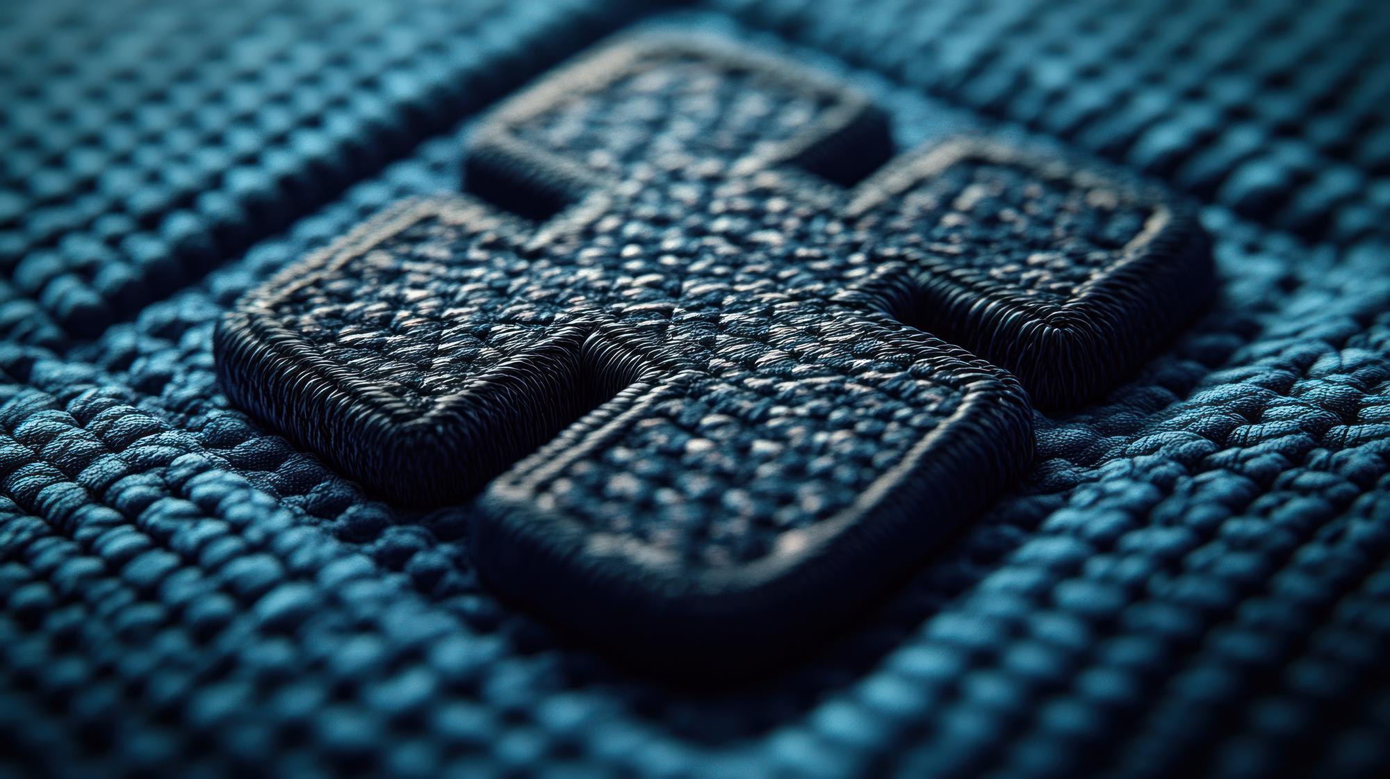 Zbliżenie monogramu na koszuli